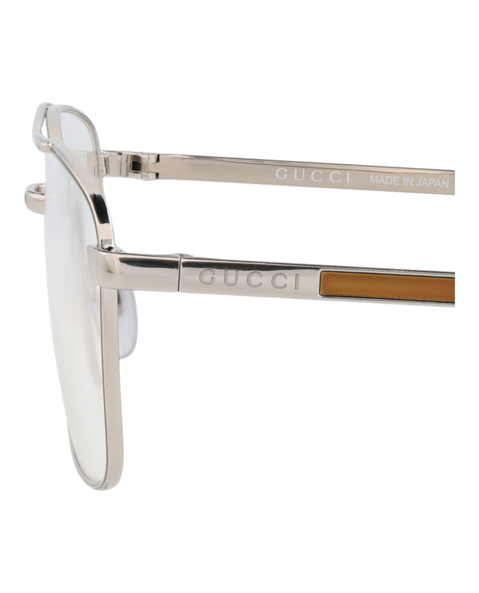 Gucci Gucci Mens Aviator Silver Silver Transparent Fashion Designer Eyewear