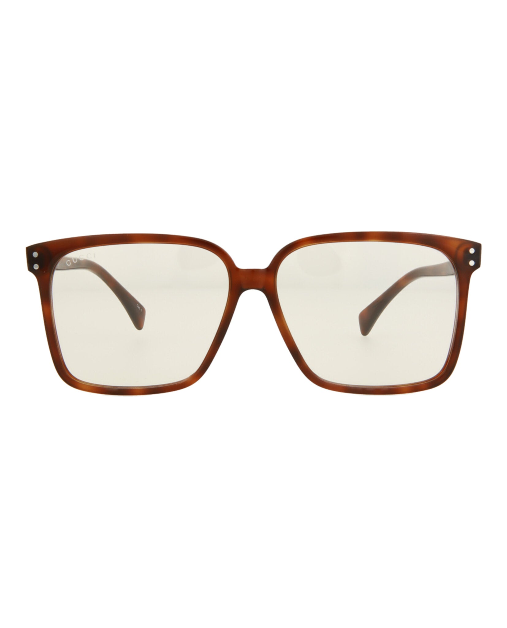 Gucci Womens Square/Rectangle Havana Havana Yellow Fashion Designer Eyewear