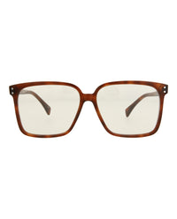 Gucci Womens Square/Rectangle Havana Havana Yellow Fashion Designer Eyewear