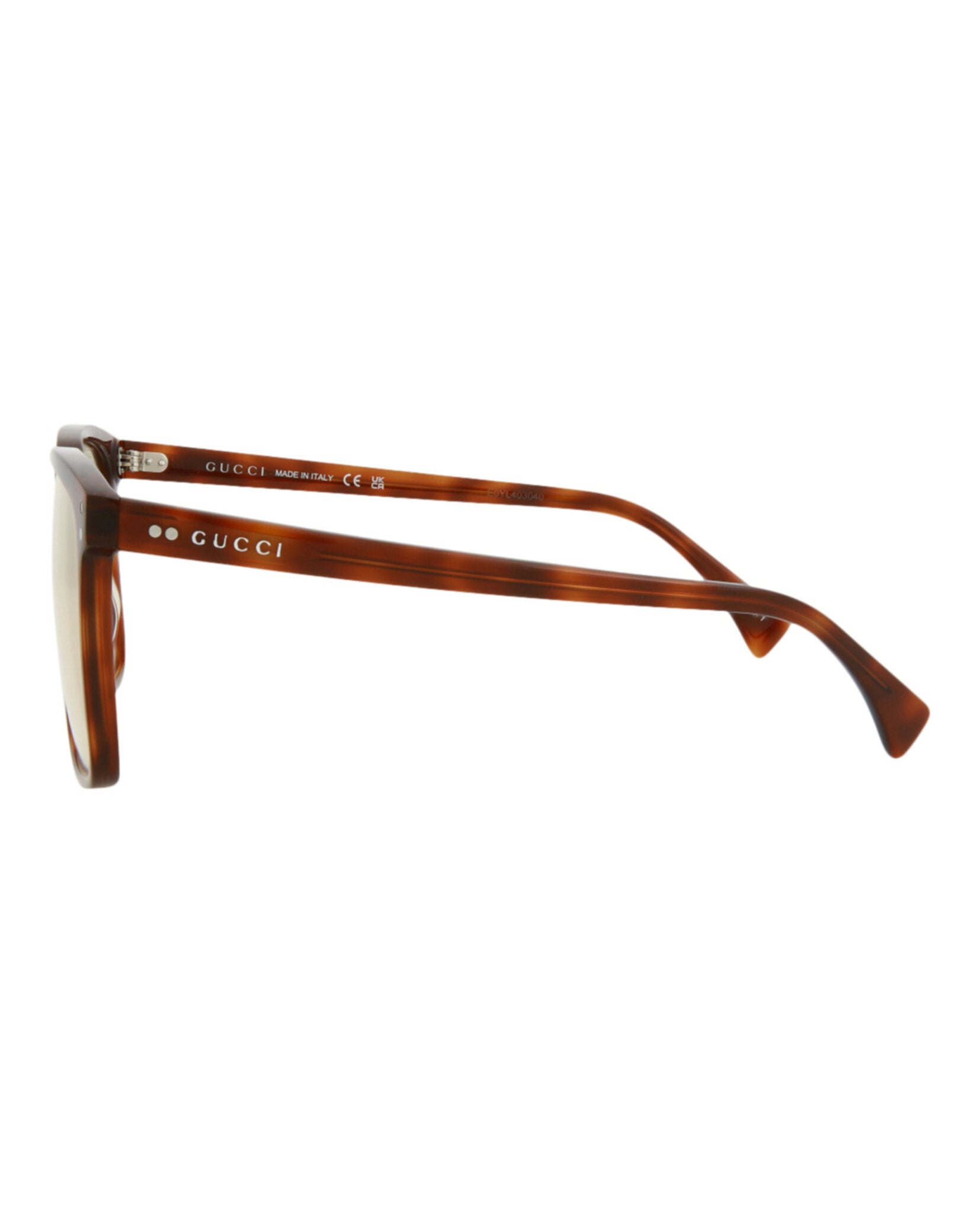 Gucci Womens Square/Rectangle Havana Havana Yellow Fashion Designer Eyewear