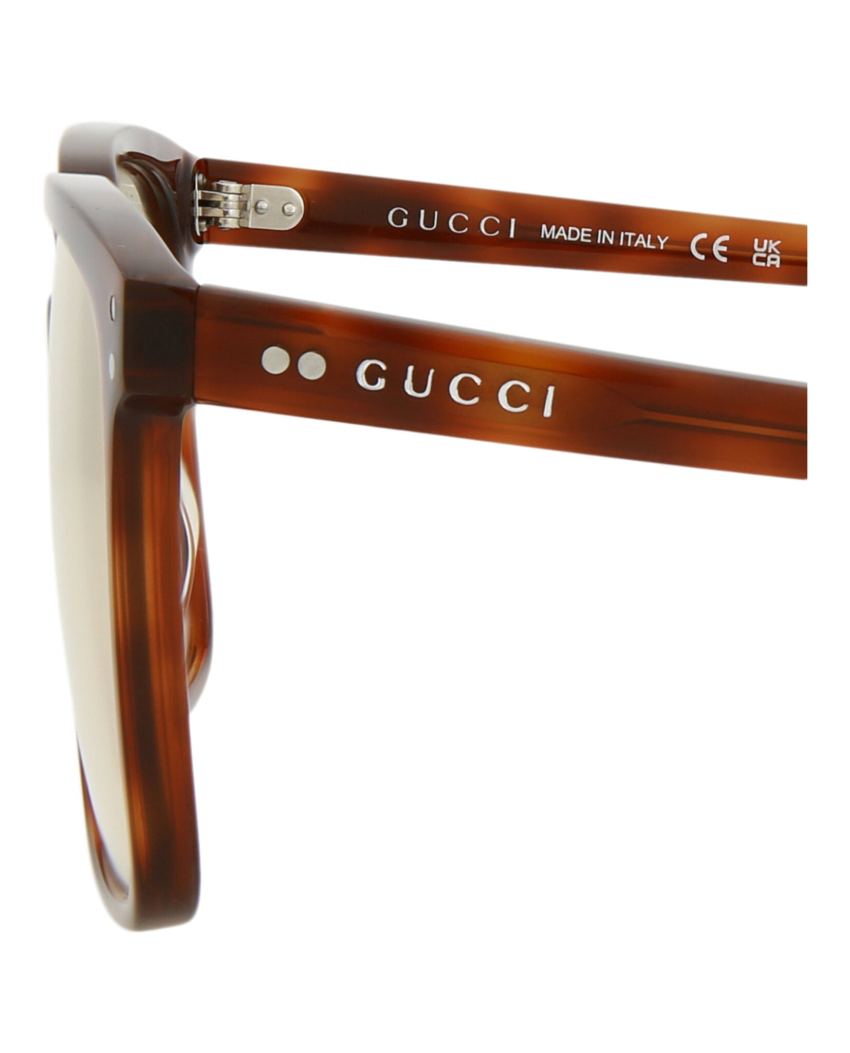 Gucci Womens Square/Rectangle Havana Havana Yellow Fashion Designer Eyewear