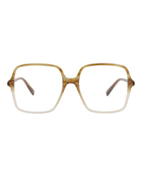 Gucci Gucci Womens Square/Rectangle Brown Brown Transparent Fashion Designer Eyewear