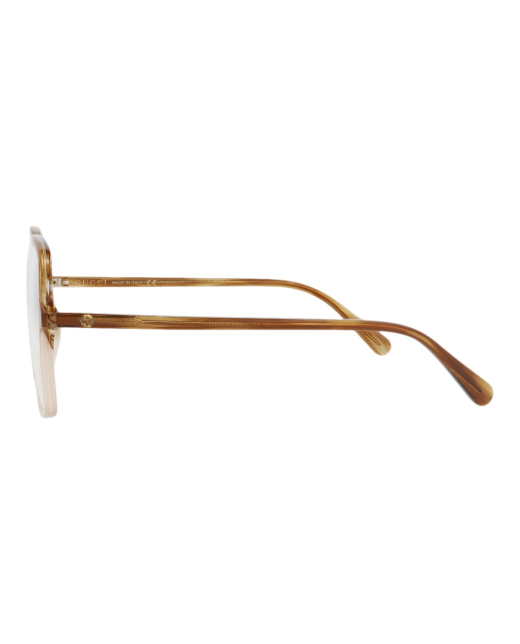 Gucci Gucci Womens Square/Rectangle Brown Brown Transparent Fashion Designer Eyewear
