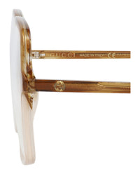 Gucci Gucci Womens Square/Rectangle Brown Brown Transparent Fashion Designer Eyewear