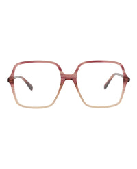 Gucci Womens Square/Rectangle Red Red Transparent Fashion Designer Eyewear