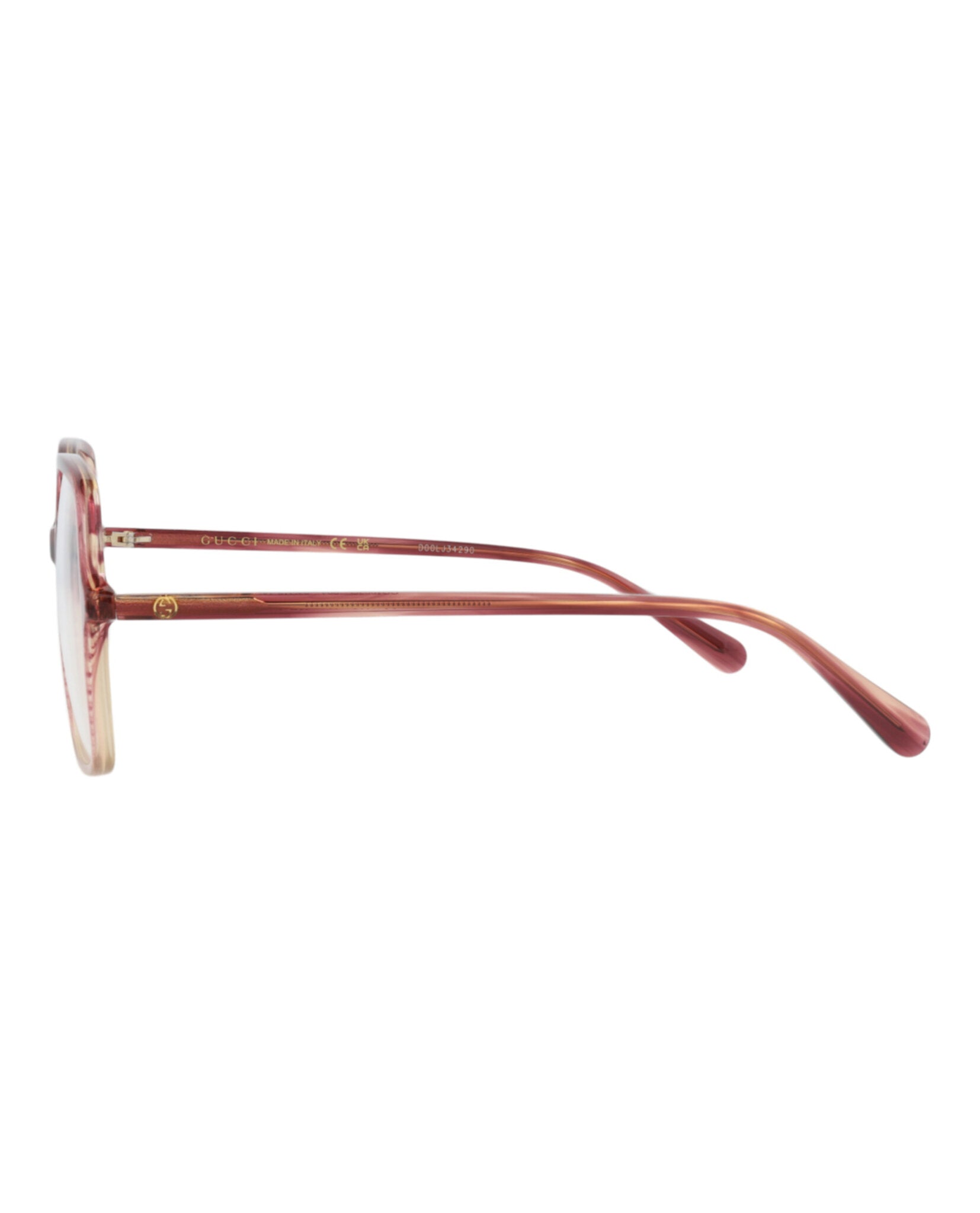 Gucci Womens Square/Rectangle Red Red Transparent Fashion Designer Eyewear