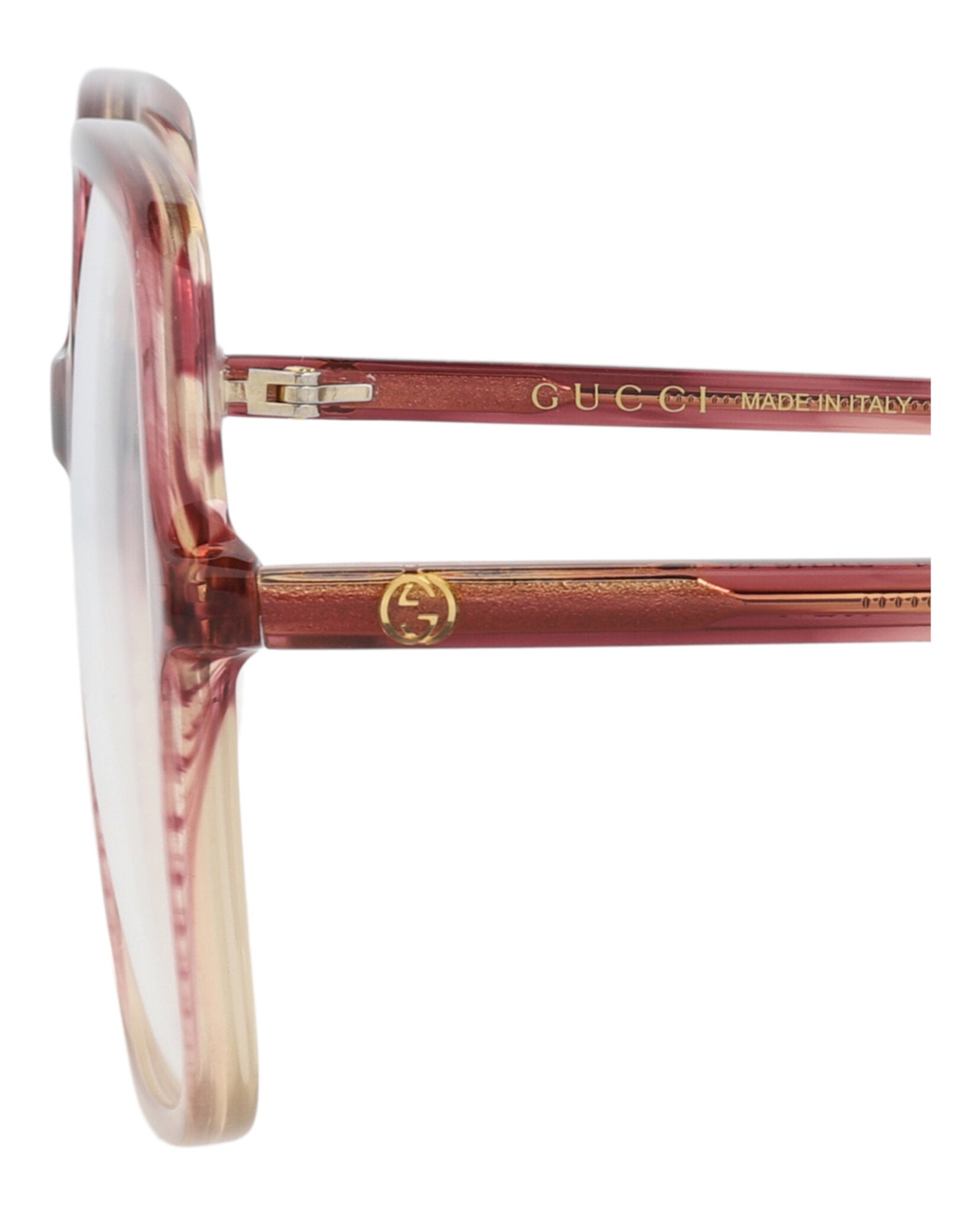 Gucci Womens Square/Rectangle Red Red Transparent Fashion Designer Eyewear