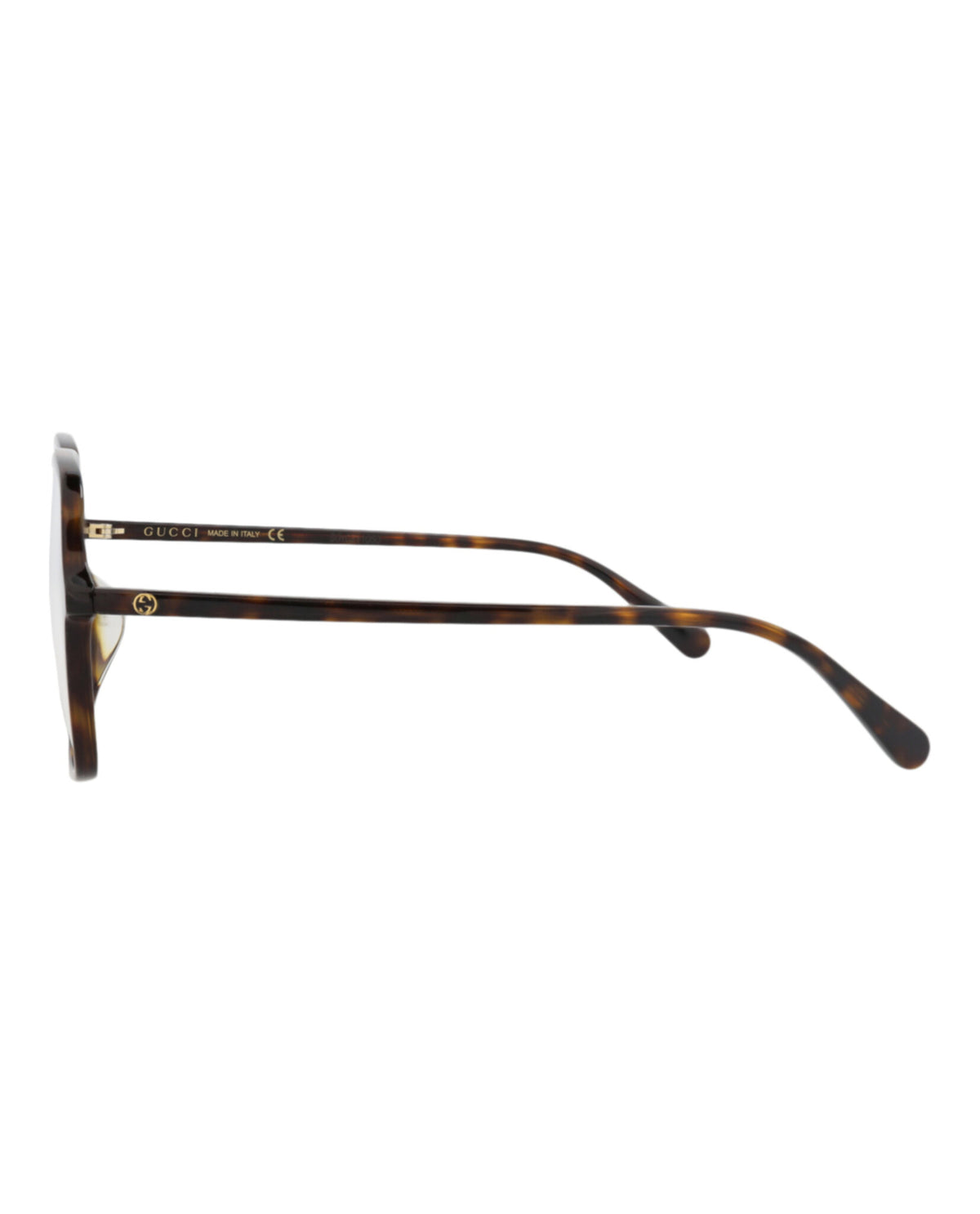 Gucci Womens Square/Rectangle Havana Havana Transparent Fashion Designer Eyewear
