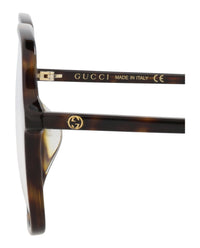 Gucci Womens Square/Rectangle Havana Havana Transparent Fashion Designer Eyewear