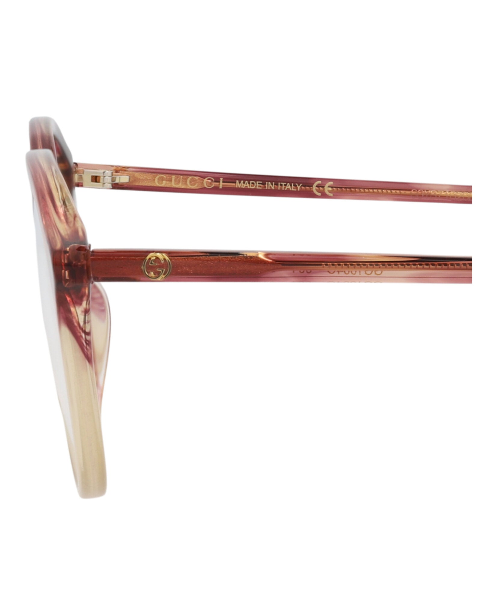 Gucci Gucci Womens Round/Oval Red Red Transparent Fashion Designer Eyewear