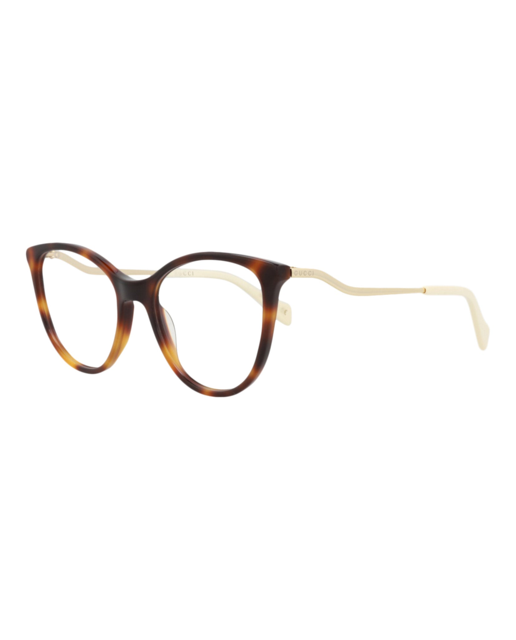 Gucci Gucci Womens Cat Eye Havana Gold Transparent Fashion Designer Eyewear