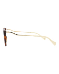 Gucci Gucci Womens Cat Eye Havana Gold Transparent Fashion Designer Eyewear
