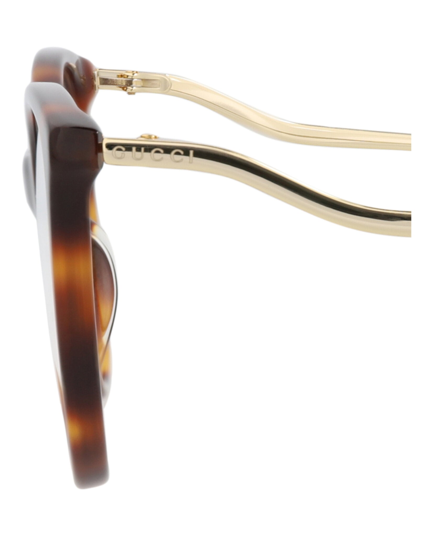 Gucci Gucci Womens Cat Eye Havana Gold Transparent Fashion Designer Eyewear