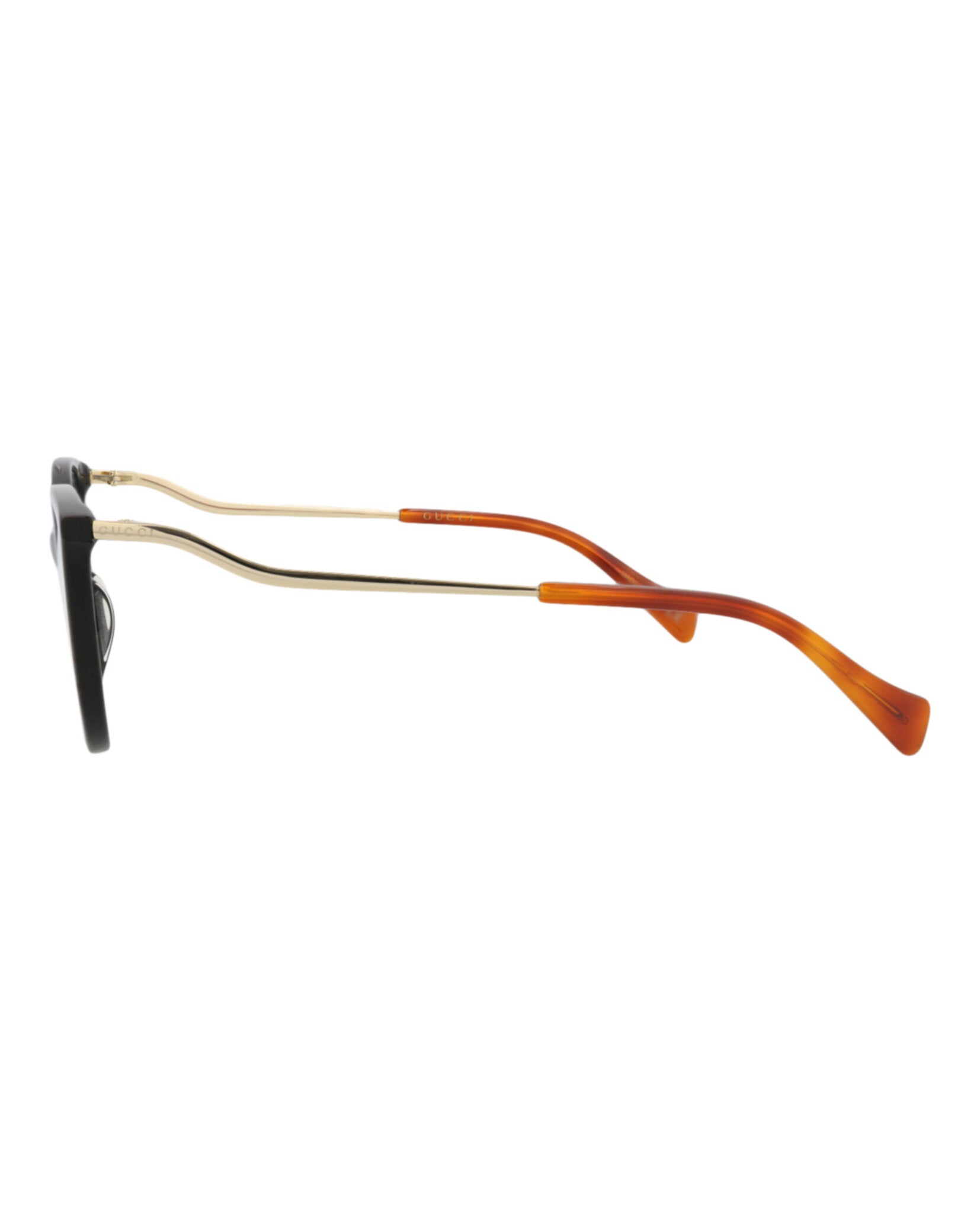 Gucci Gucci Womens Cat Eye Black Gold Transparent Fashion Designer Eyewear