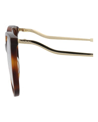 Gucci Womens Cat Eye Havana Gold Transparent Fashion Designer Eyewear
