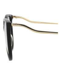 Gucci Womens Cat Eye Black Gold Transparent Fashion Designer Eyewear