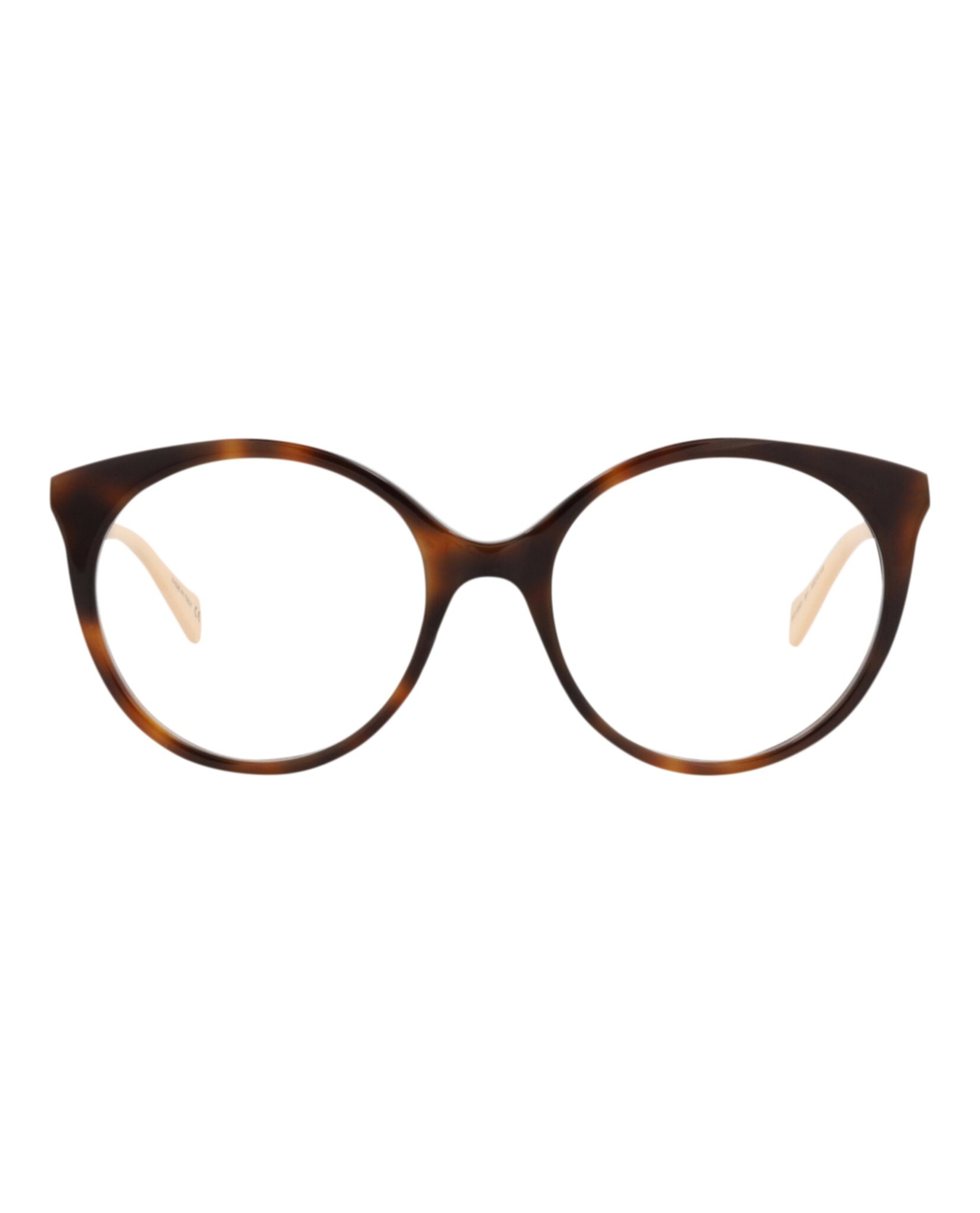 Gucci Womens Round/Oval Havana Gold Transparent Fashion Designer Eyewear