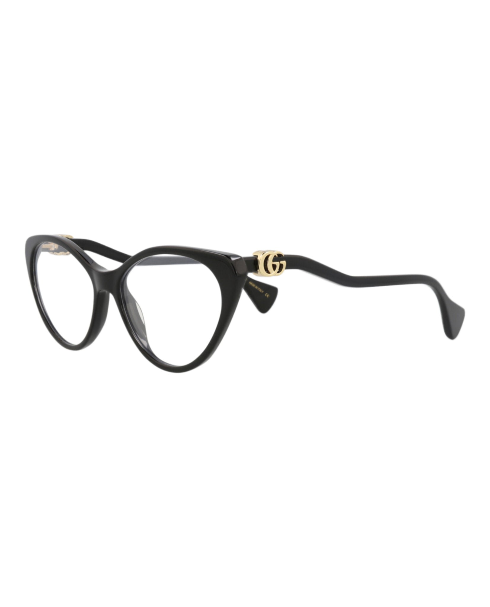 Gucci Gucci Womens Cat Eye Black Black Transparent Fashion Designer Eyewear