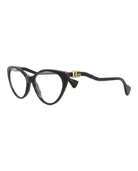 Gucci Gucci Womens Cat Eye Black Black Transparent Fashion Designer Eyewear