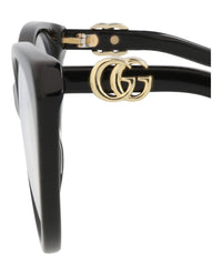 Gucci Gucci Womens Cat Eye Black Black Transparent Fashion Designer Eyewear