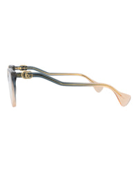 Gucci Womens Cat Eye Blue Blue Transparent Fashion Designer Eyewear