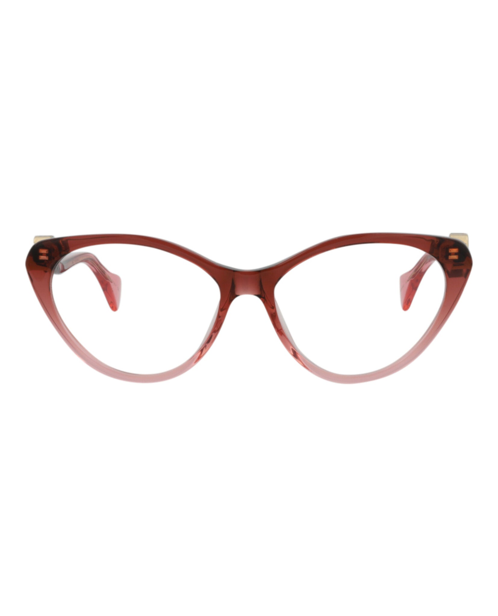 Gucci Womens Cat Eye Burgundy Burgundy Transparent Fashion Designer Eyewear