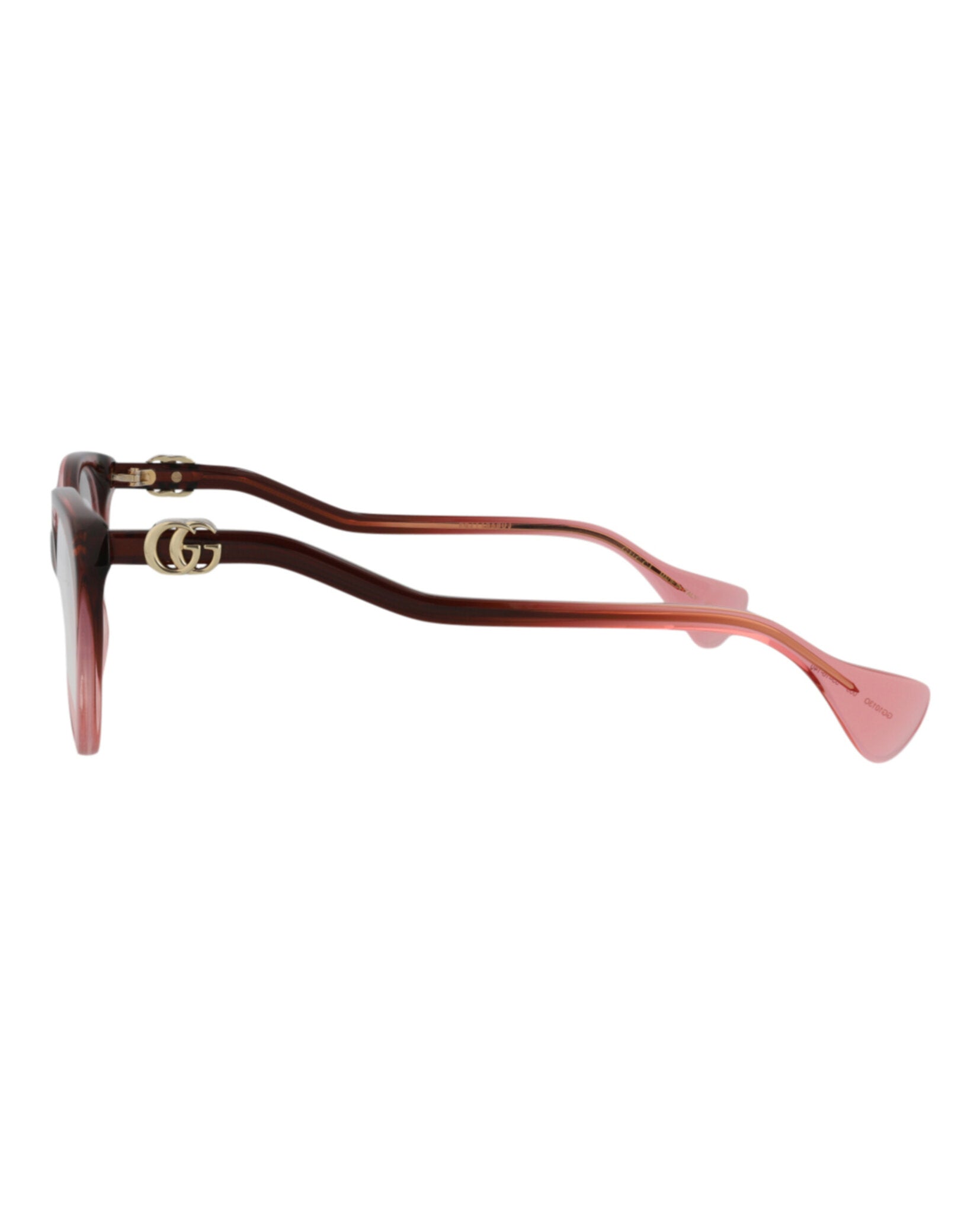 Gucci Womens Cat Eye Burgundy Burgundy Transparent Fashion Designer Eyewear