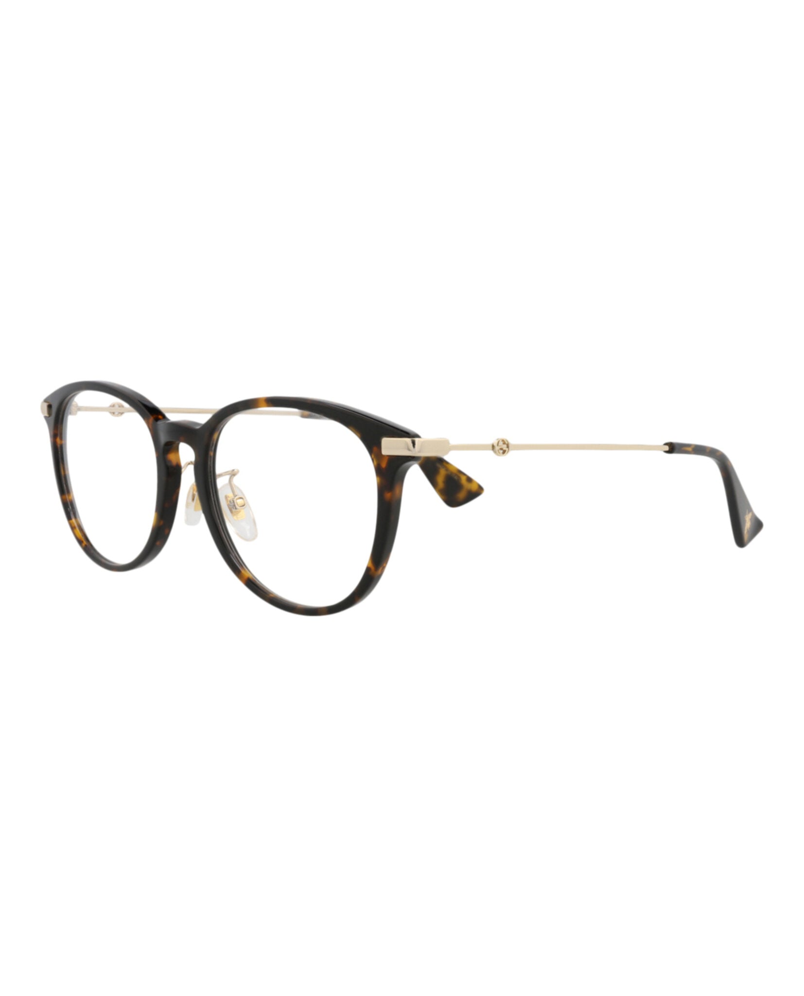 Gucci Gucci Womens Round/Oval Havana Gold Transparent Fashion Designer Eyewear