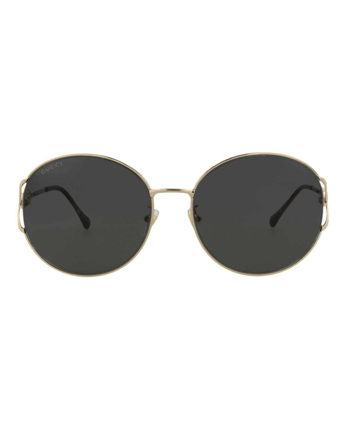 Gucci Gucci Womens Round/Oval Gold Gold Grey Fashion Designer Eyewear