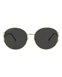 Gucci Gucci Womens Round/Oval Gold Gold Grey Fashion Designer Eyewear