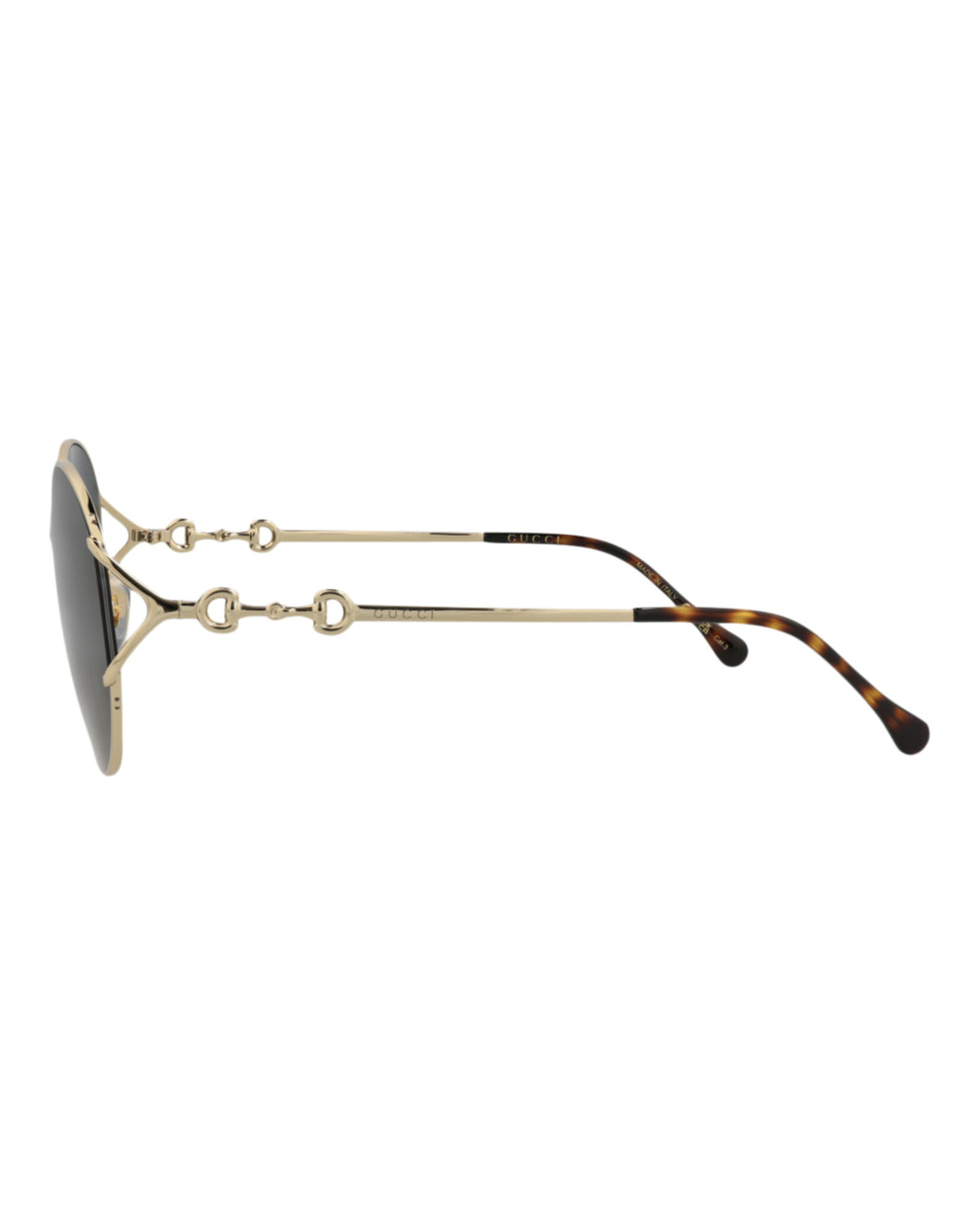 Gucci Gucci Womens Round/Oval Gold Gold Grey Fashion Designer Eyewear