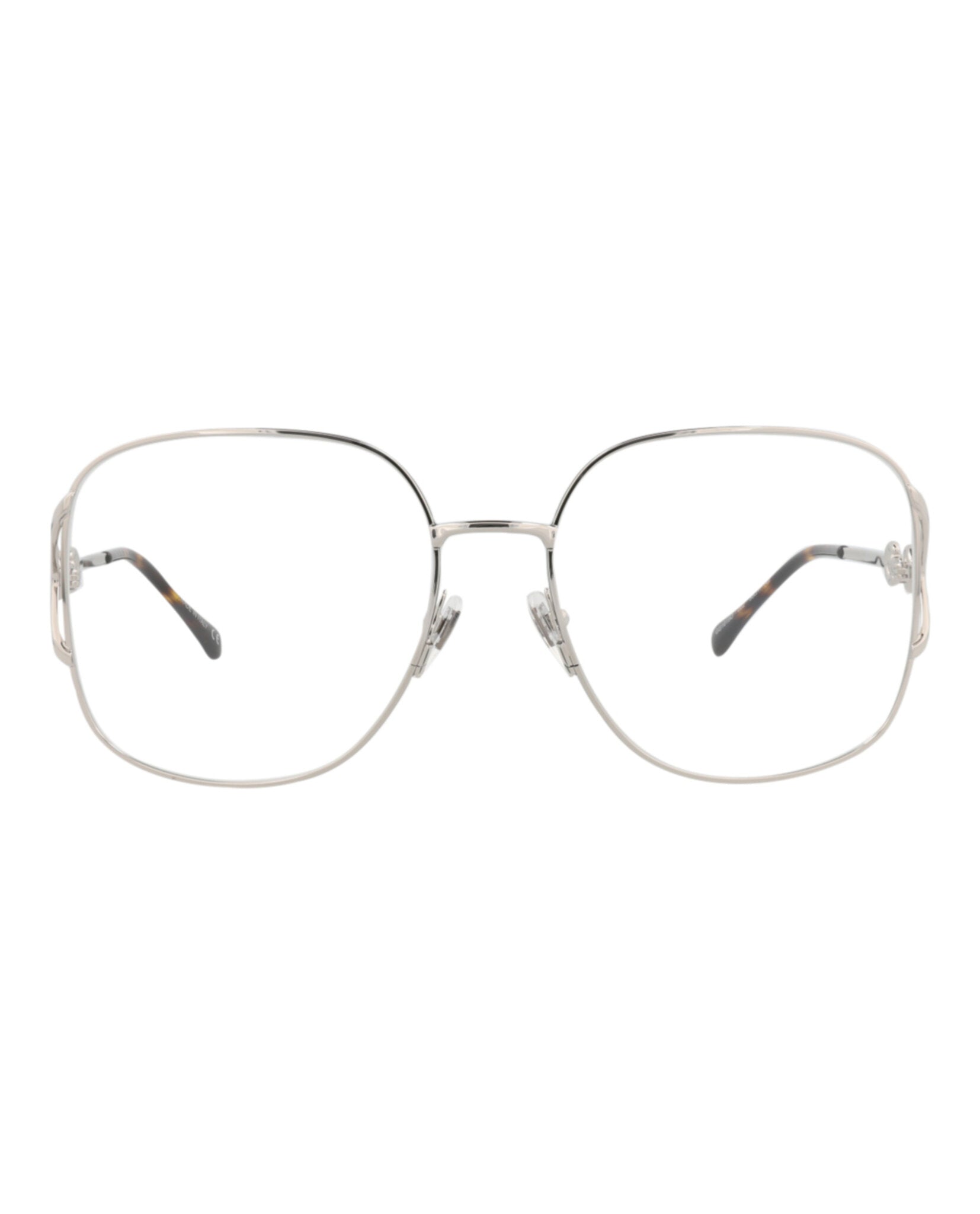 Gucci Womens Square/Rectangle Silver Silver Transparent Fashion Designer Eyewear