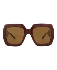 Gucci Gucci Womens Square/Rectangle Brown Brown Brown Fashion Designer Eyewear