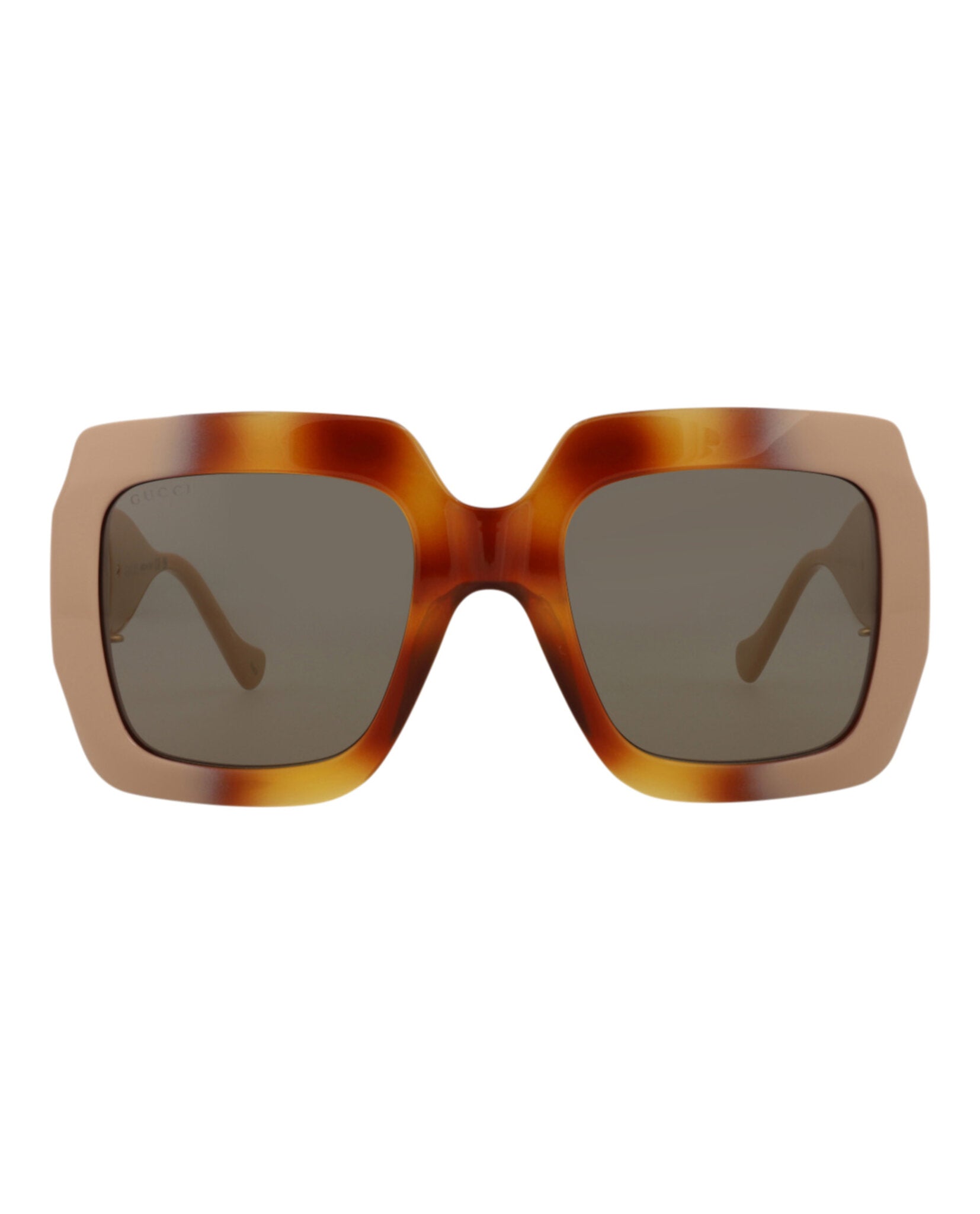 Gucci Gucci Womens Square/Rectangle Havana Ivory Brown Fashion Designer Eyewear