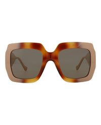 Gucci Gucci Womens Square/Rectangle Havana Ivory Brown Fashion Designer Eyewear