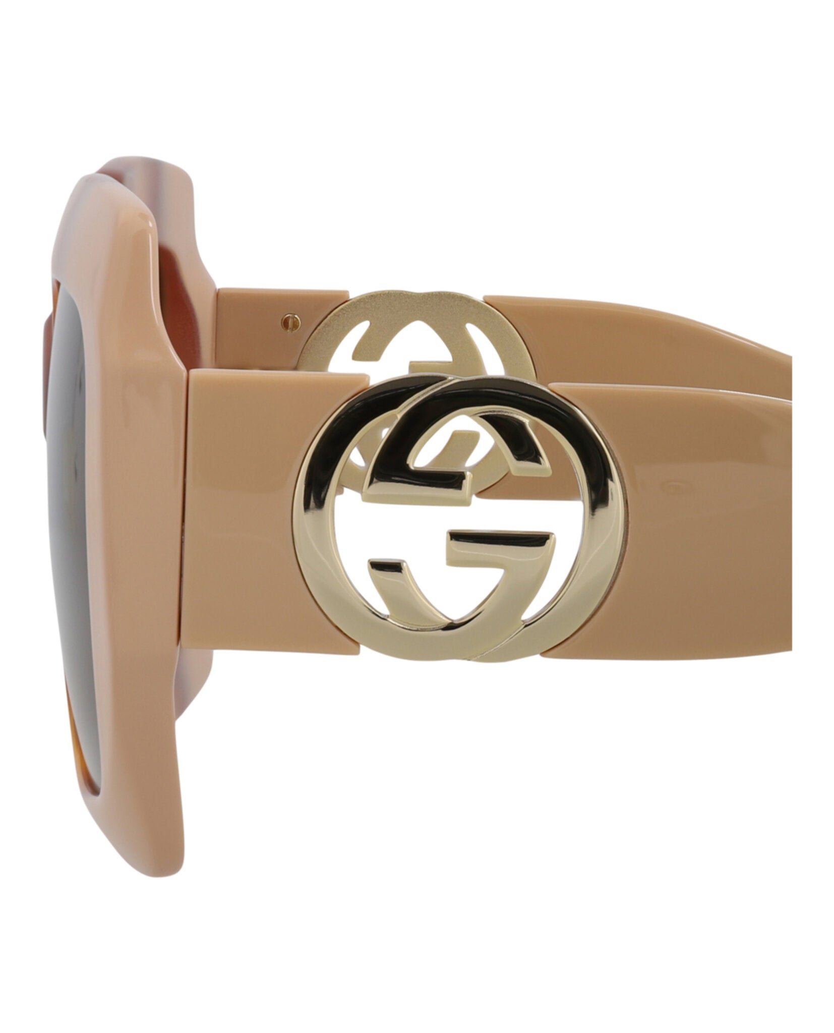 Gucci Gucci Womens Square/Rectangle Havana Ivory Brown Fashion Designer Eyewear