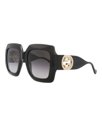 Gucci Gucci Womens Square/Rectangle Black Black Grey Fashion Designer Eyewear