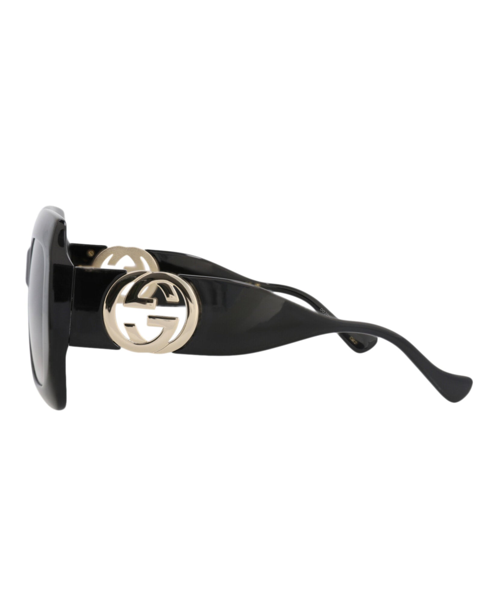 Gucci Gucci Womens Square/Rectangle Black Black Grey Fashion Designer Eyewear