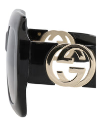 Gucci Gucci Womens Square/Rectangle Black Black Grey Fashion Designer Eyewear