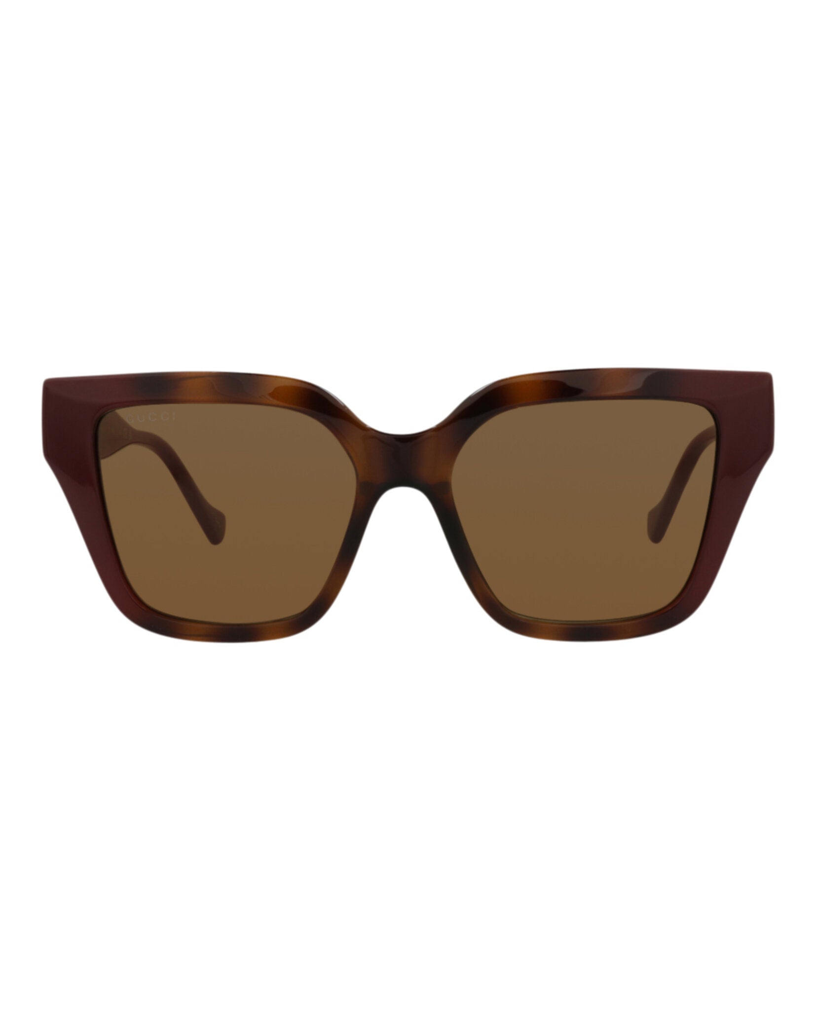 Gucci Womens Square/Rectangle Havana Burgundy Brown Fashion Designer Eyewear