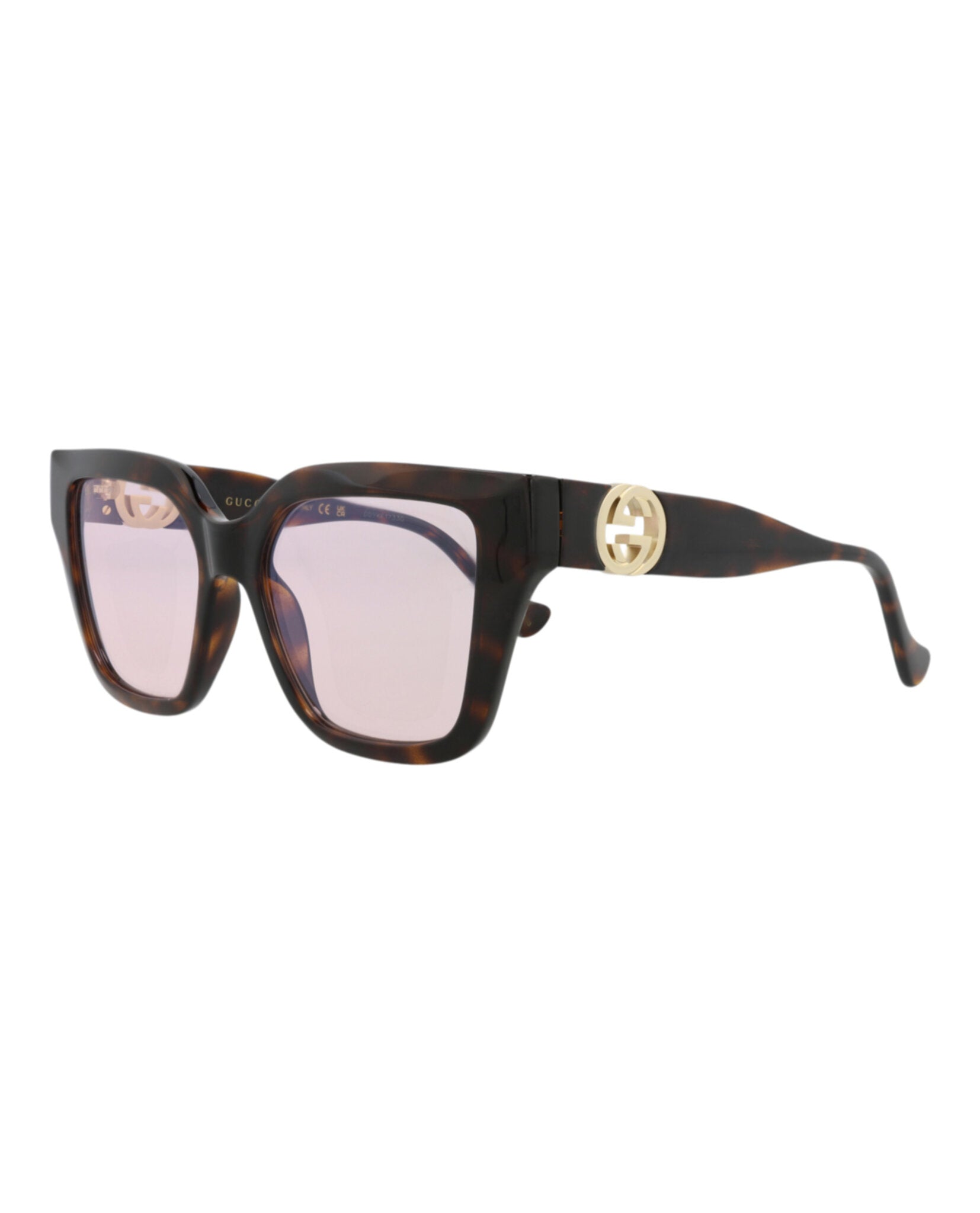 Gucci Gucci Womens Square/Rectangle Havana Havana Pink Fashion Designer Eyewear