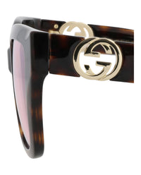 Gucci Gucci Womens Square/Rectangle Havana Havana Pink Fashion Designer Eyewear
