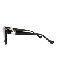 Gucci Gucci Womens Square/Rectangle Black Black Transparent Fashion Designer Eyewear