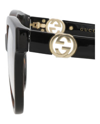 Gucci Womens Square/Rectangle Havana Black Transparent Fashion Designer Eyewear