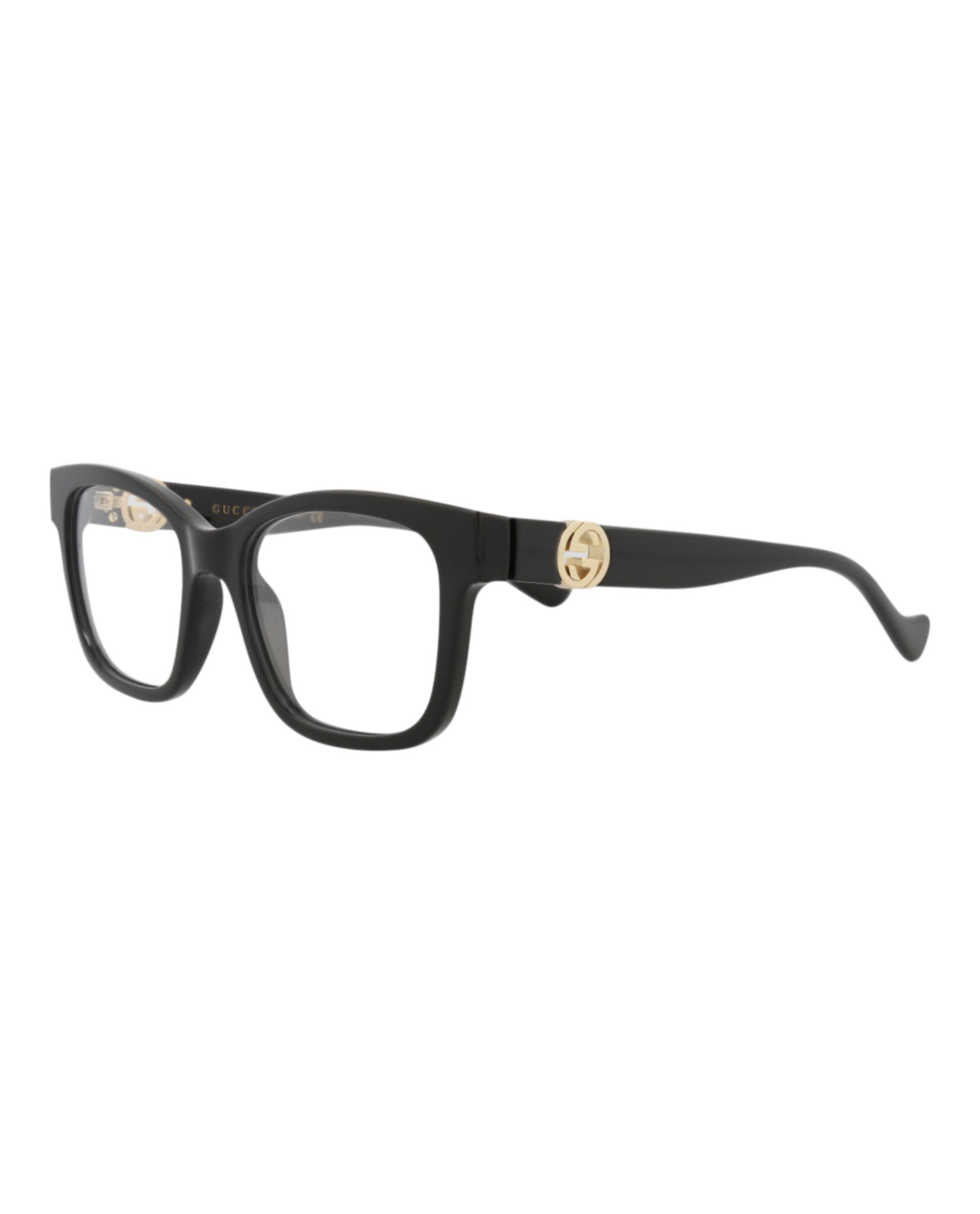 Gucci Gucci Womens Square/Rectangle Black Black Transparent Fashion Designer Eyewear