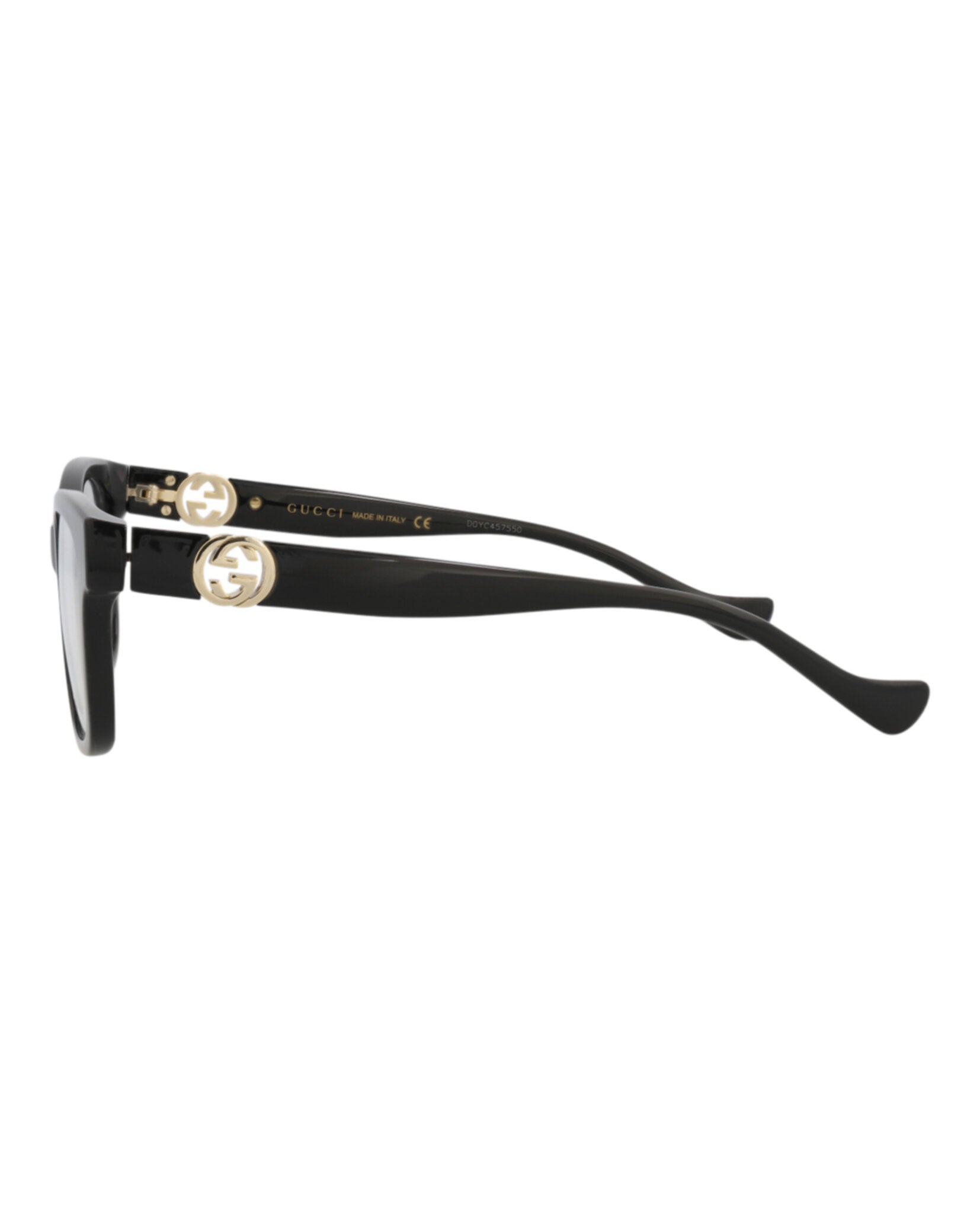 Gucci Gucci Womens Square/Rectangle Black Black Transparent Fashion Designer Eyewear