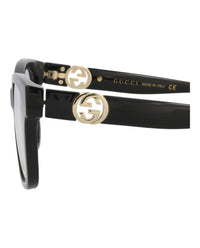 Gucci Gucci Womens Square/Rectangle Black Black Transparent Fashion Designer Eyewear