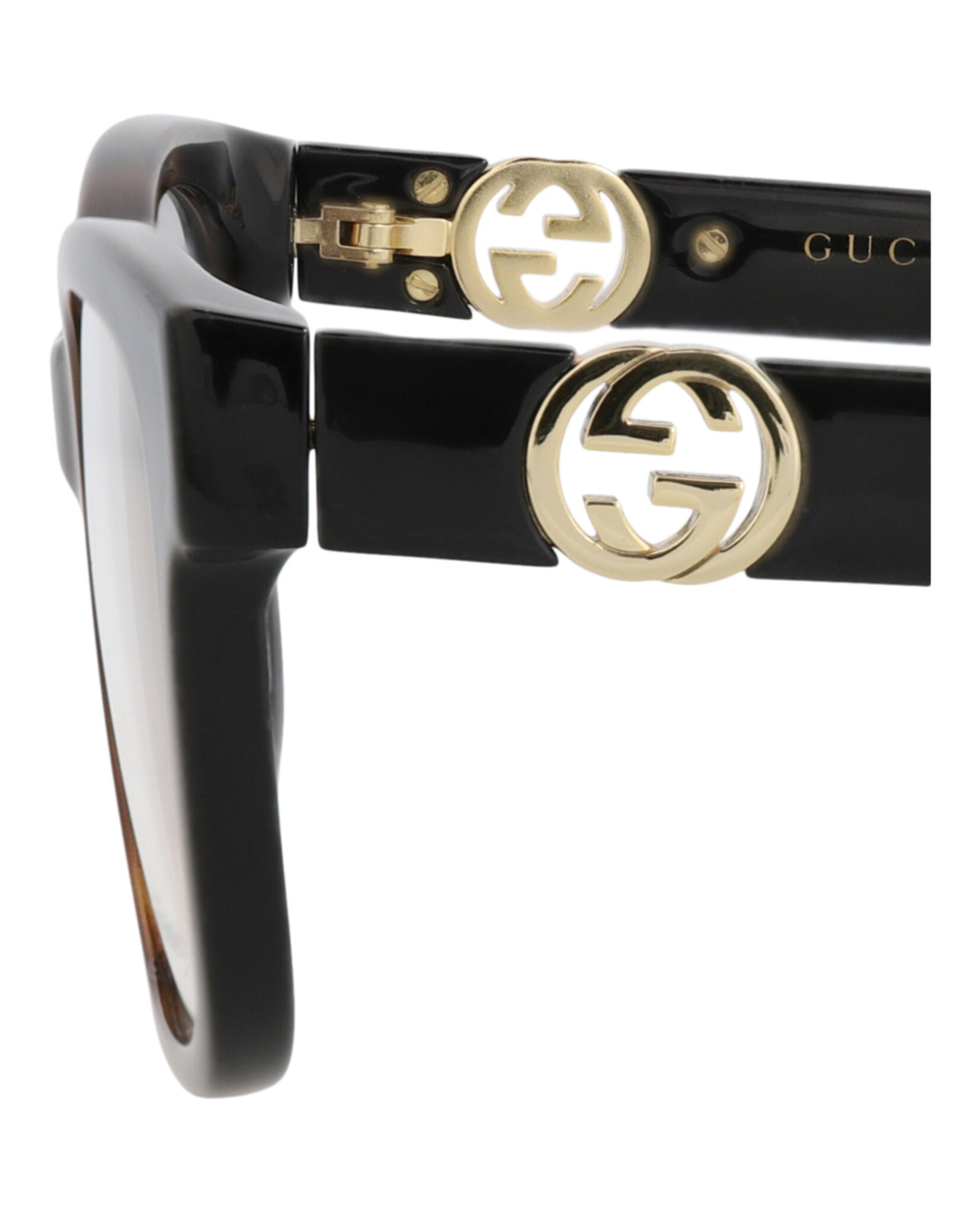 Gucci Gucci Womens Square/Rectangle Havana Black Transparent Fashion Designer Eyewear