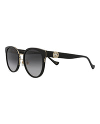 Gucci Womens Round/Oval Black Black Grey Fashion Designer Eyewear