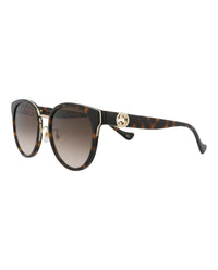 Gucci Womens Round/Oval Havana Havana Brown Fashion Designer Eyewear